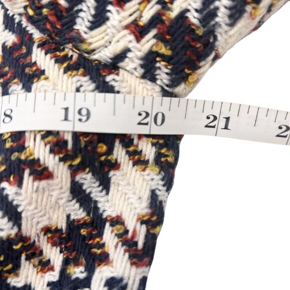 ANN TAYLOR Houndstooth Tweed Fringe Blazer Size 12 - Picture 13 of 14